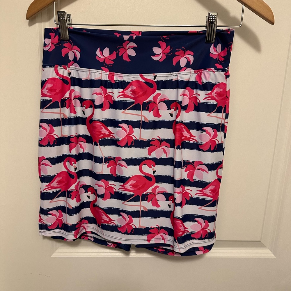 Skort obsession medium Flamingo Print golf Skort. Like new
